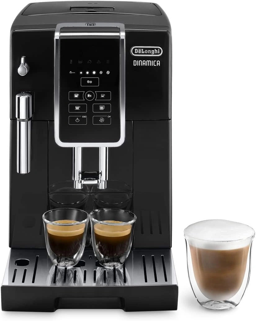 Automatyczny ekspres do kawy De'Longhi Dinamica 1450 W z dyszą do mleka, czarny