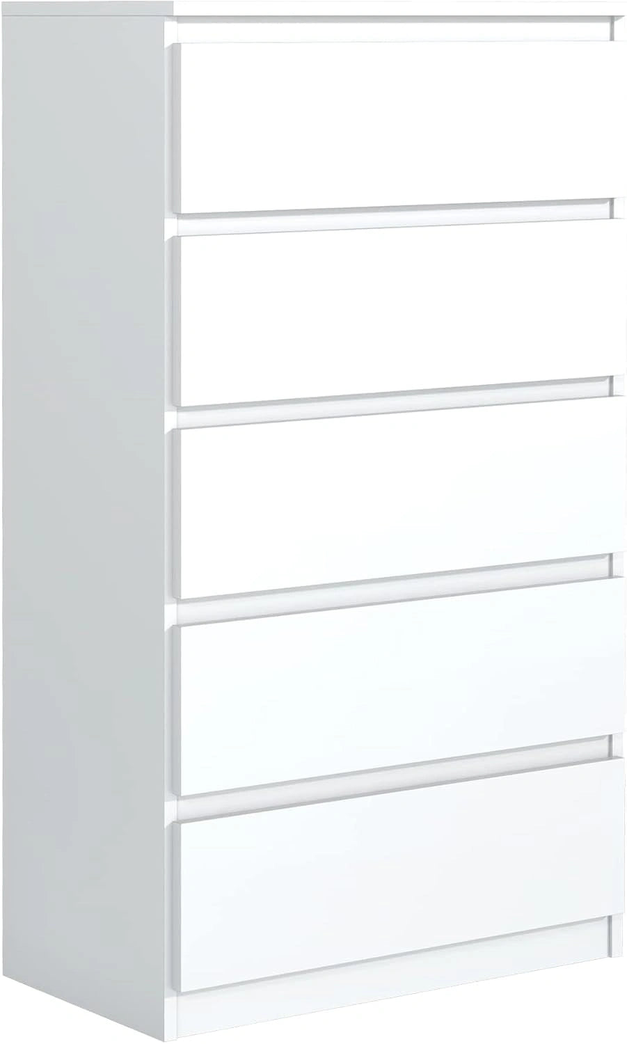Komoda Meble Masztalerz 70 × 124,5 × 39 cm z 5 szufladami, biały mat
