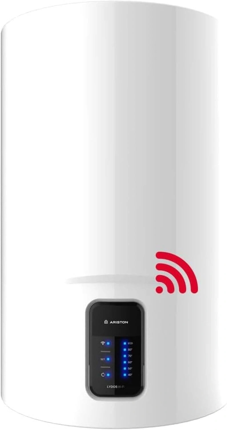 Podgrzewacz wody Ariston – łączność Wi-Fi, pojemność 50 l, wymiary 47 x 45 x 55,3 cm, do codziennego zastosowania