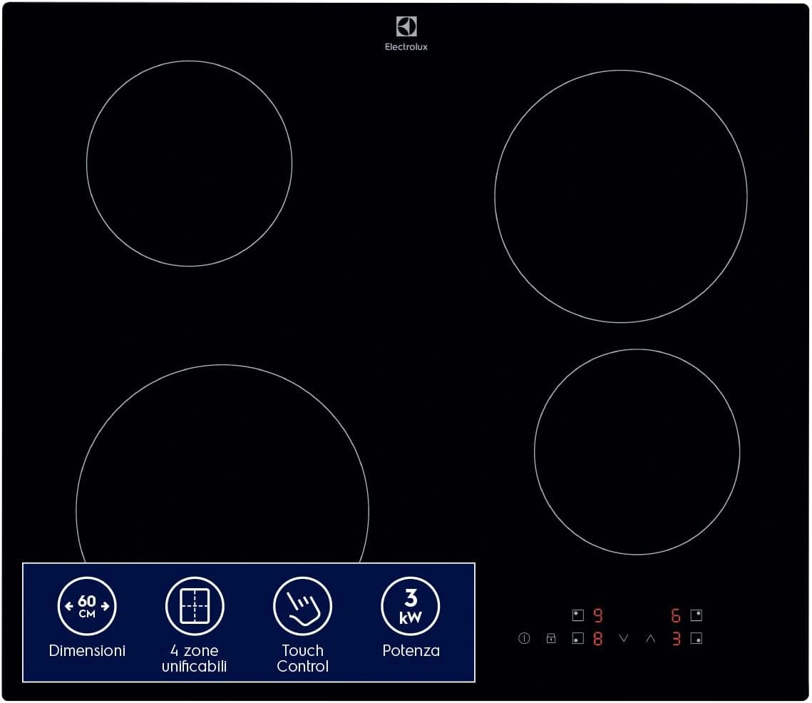 Produkt użytkowy Electrolux EIB60424CK – kolor czarny, wymiary 590 x 520 mm, do codziennego zastosowania