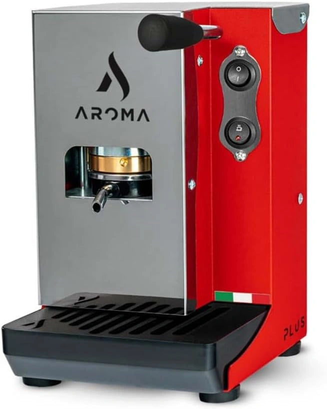 Ekspres do kawy Aroma – kolor czerwony, do domu lub biura