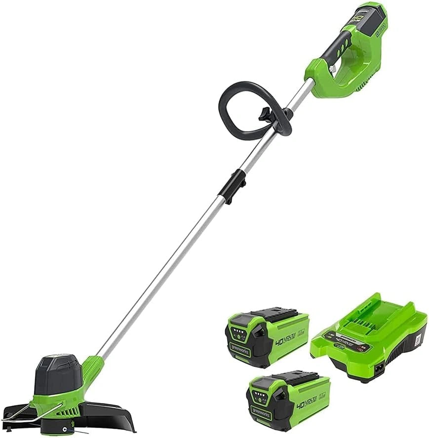 Podkaszarka Greenworks G40LTK2X – regulacja wysokości, akumulator 2 Ah, napięcie 40 V, do codziennego zastosowania