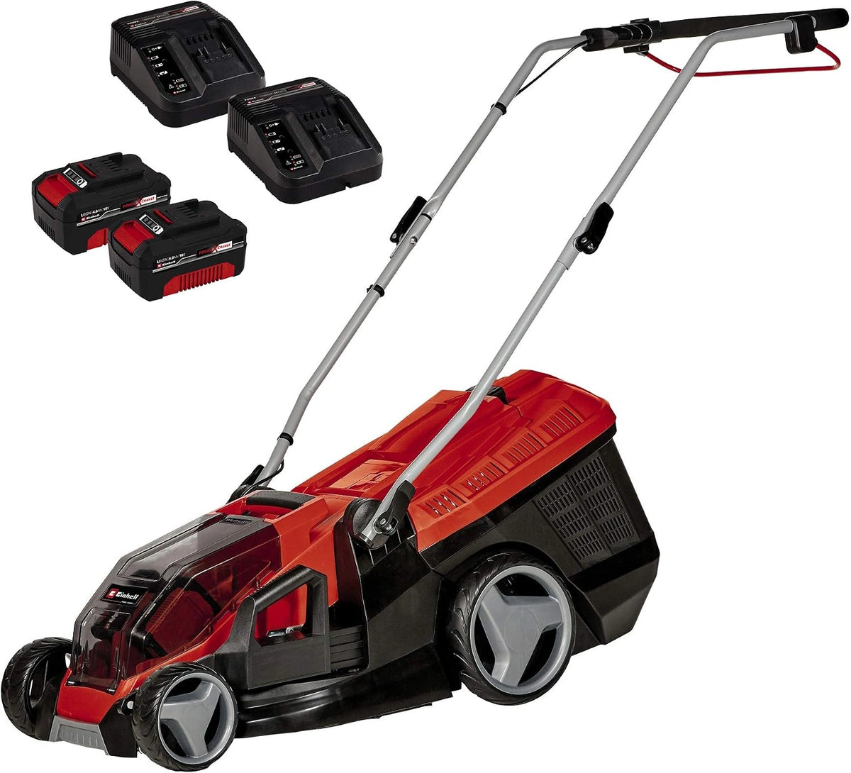 Kosiarka akumulatorowa Einhell GE-CM 36/36 Li, szerokość koszenia 36 cm, czerwono-czarna
