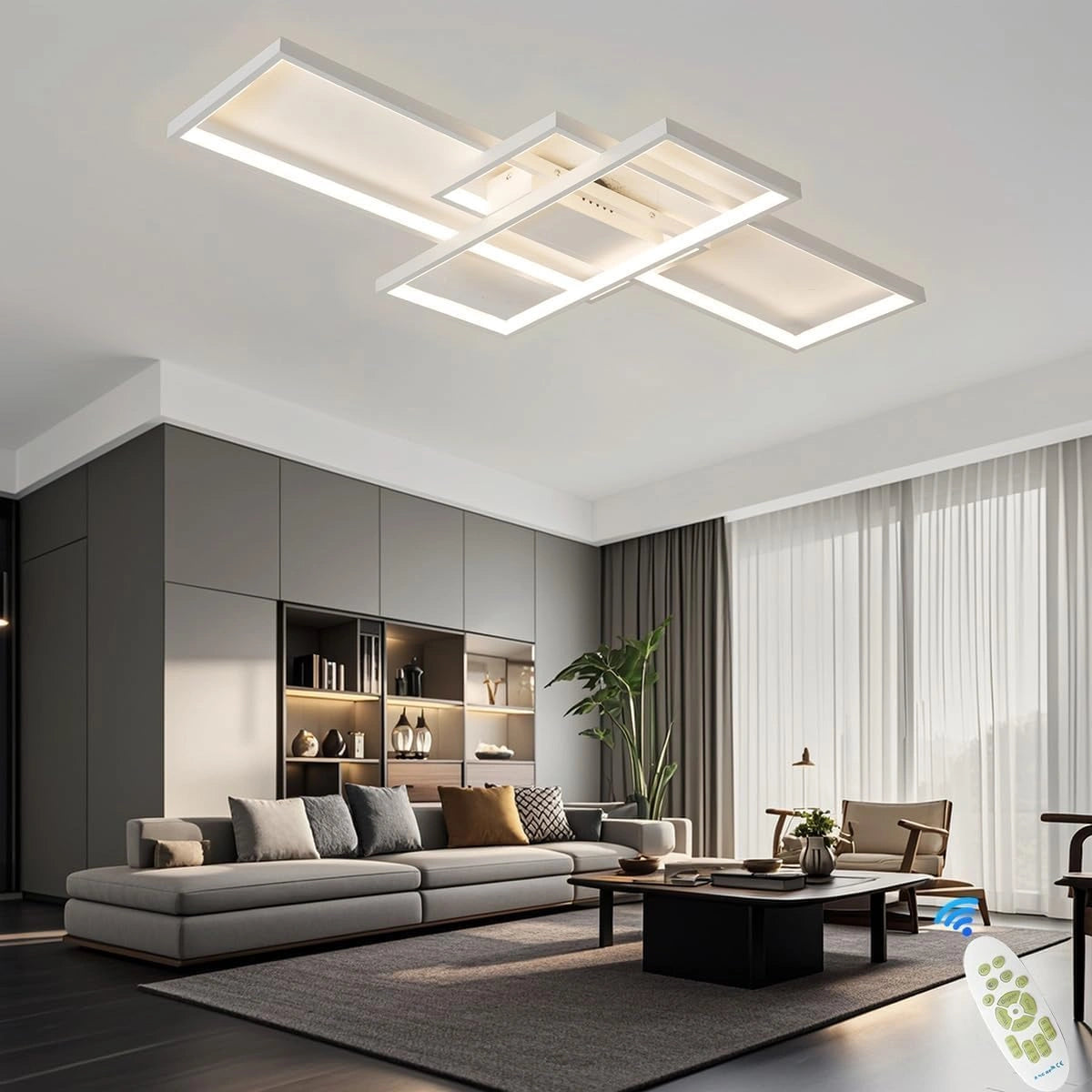 Oświetlenie Lampa – kolor biały, moc 115 W, wymiary 140 x 80 cm, do codziennego zastosowania