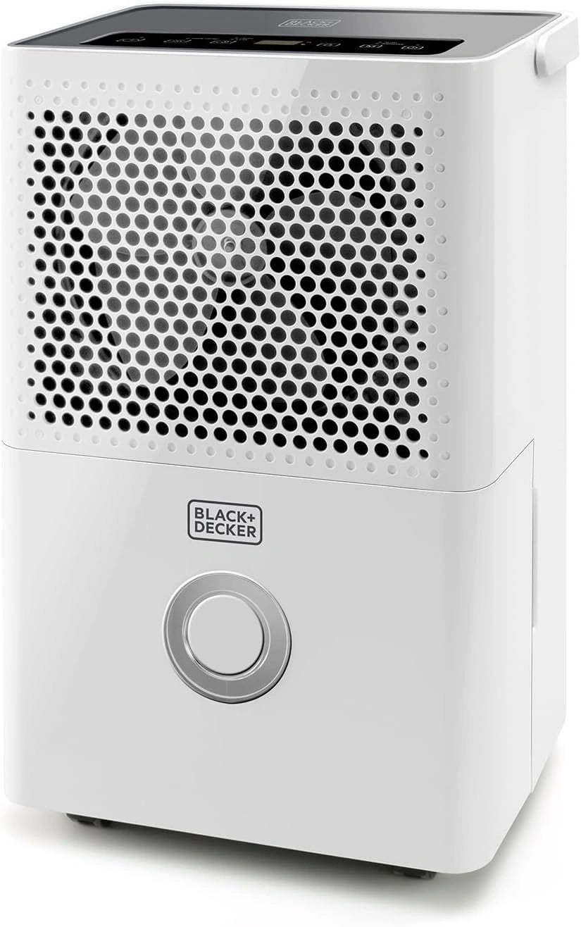 Osuszacz powietrza BLACK+DECKER – kolor czarny, powierzchnia do 25 m², pojemność 12 l, do domu lub biura
