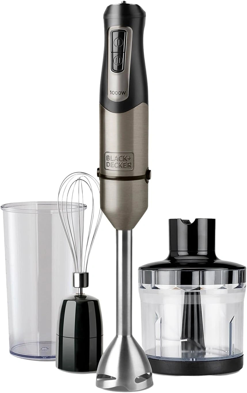 Urządzenie kuchenne BLACK+DECKER – stal nierdzewna, kolor czarny i szary, moc 1000 W, pojemność 1 l, do codziennego zastosowania