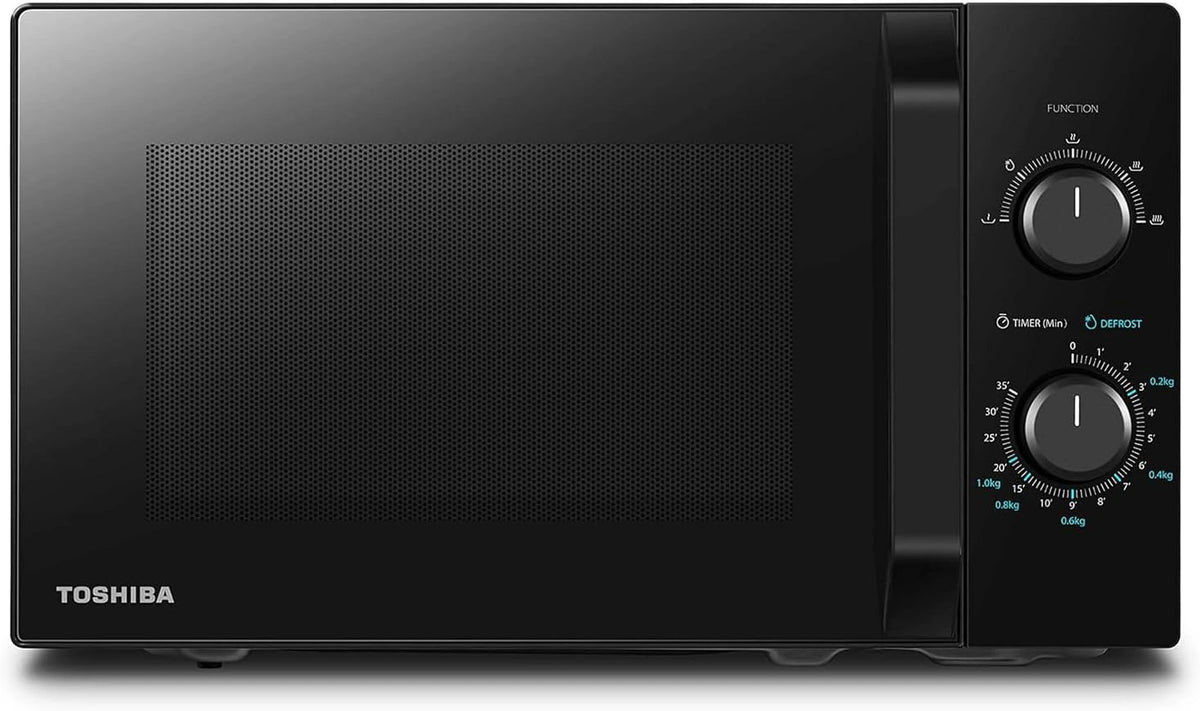 Kuchenka mikrofalowa Toshiba – kolor czarny, moc 800 W, pojemność 20 l, do codziennego zastosowania