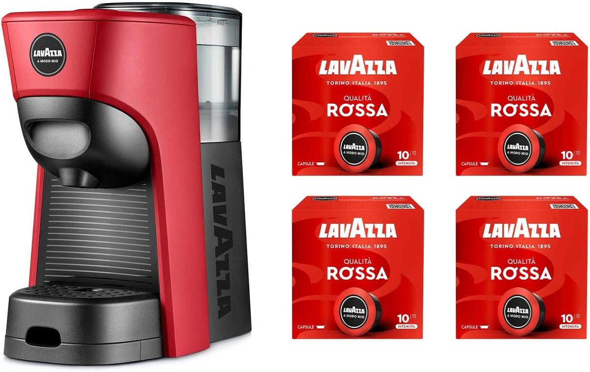Ekspres do kawy Lavazza A – kolor czerwony, moc 1450 W, pojemność 0,6 l, napięcie 240 V, do domu lub biura