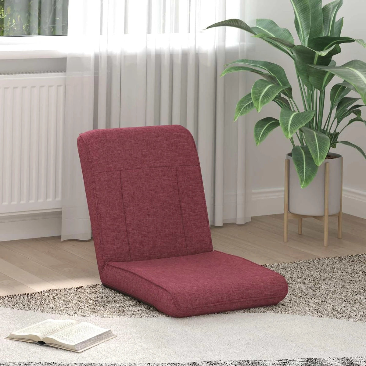 Fotel Hothingwell – konstrukcja składana, kolor czerwony, wymiary 50 x 73 x 60 cm, do salonu lub gabinetu