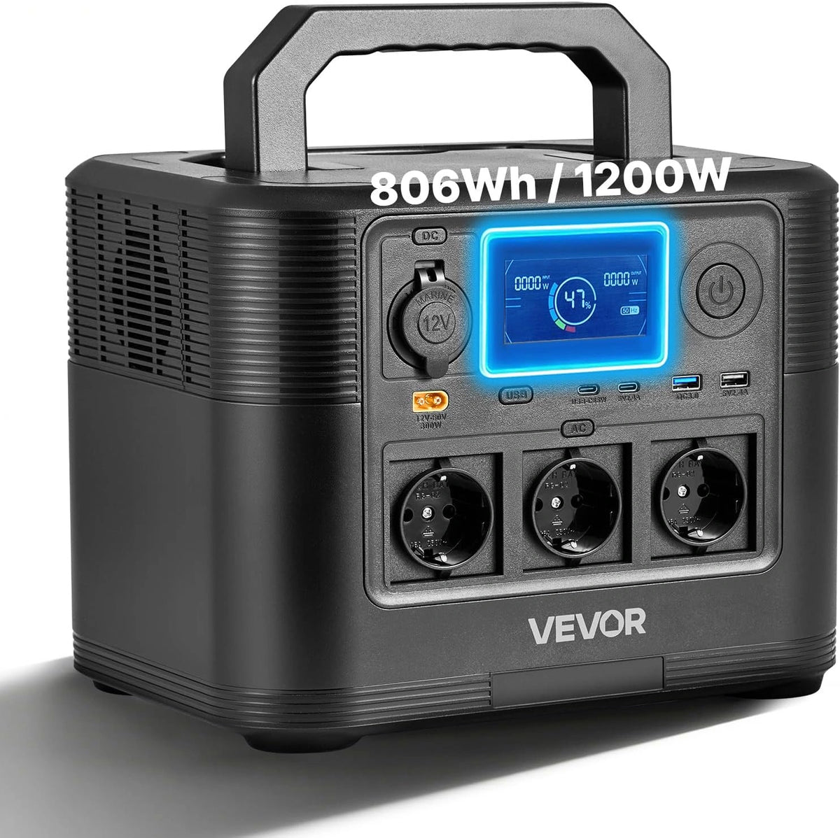 Zestaw fotowoltaiczny VEVOR – moc 1200 W, energia 806 Wh, do instalacji balkonowej