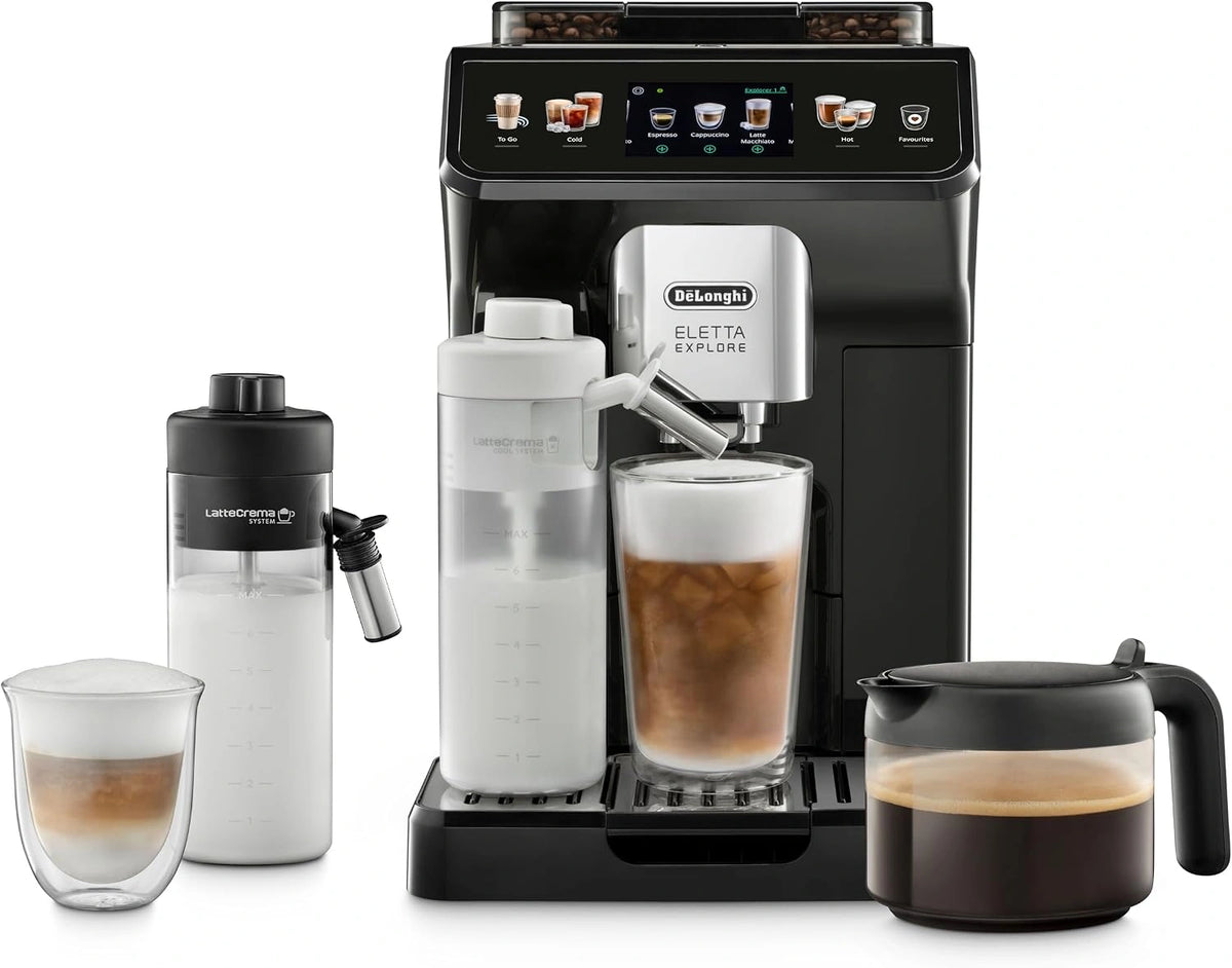 Ekspres do kawy De Longhi – kolor czarny, moc 1450 W, do domu lub biura