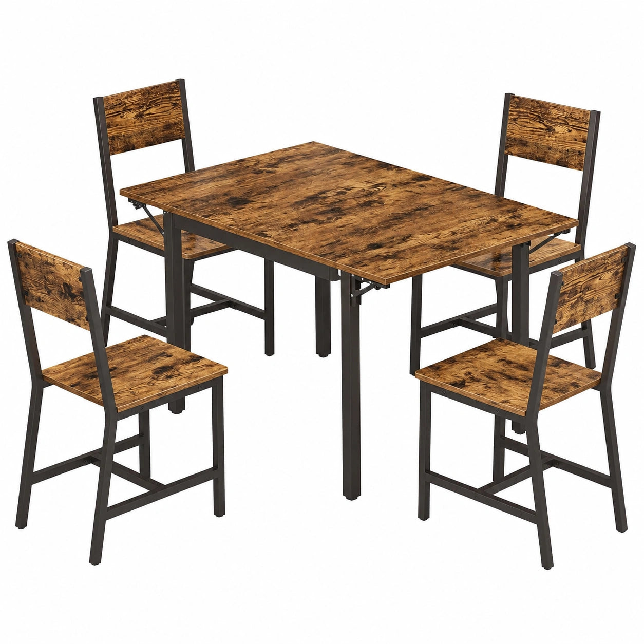 table-pliante-avec-chaises-pour-salle-a-manger-cadre-en-acier-facile-a-monter-sawnga9973ce