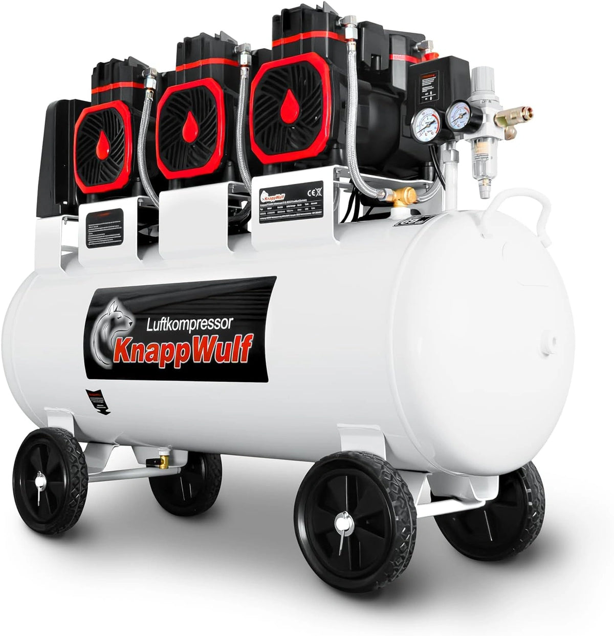 Kompresor bezolejowy KnappWulf KW6100 100 l, 230 V, 3300 W, 10 bar