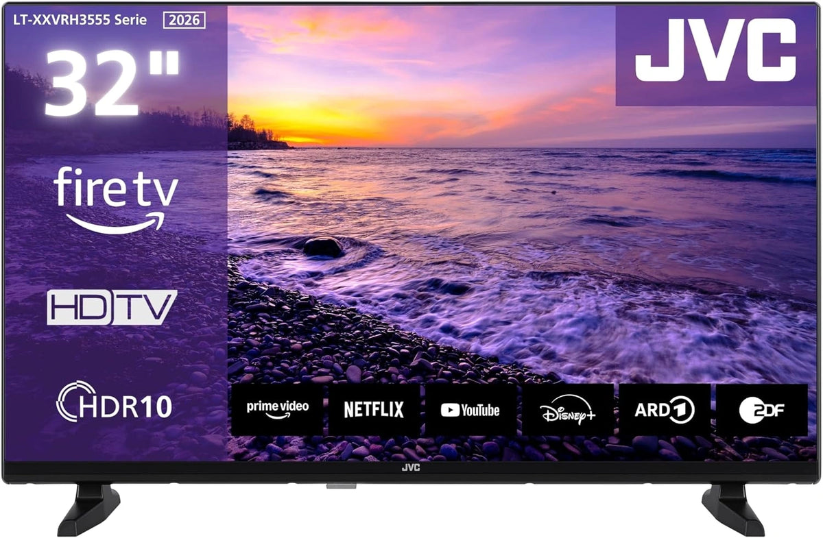 Telewizor JVC LT-32VRH3555 32 cale LED HDR z systemem Fire TV i sterowaniem Alexa, czarny