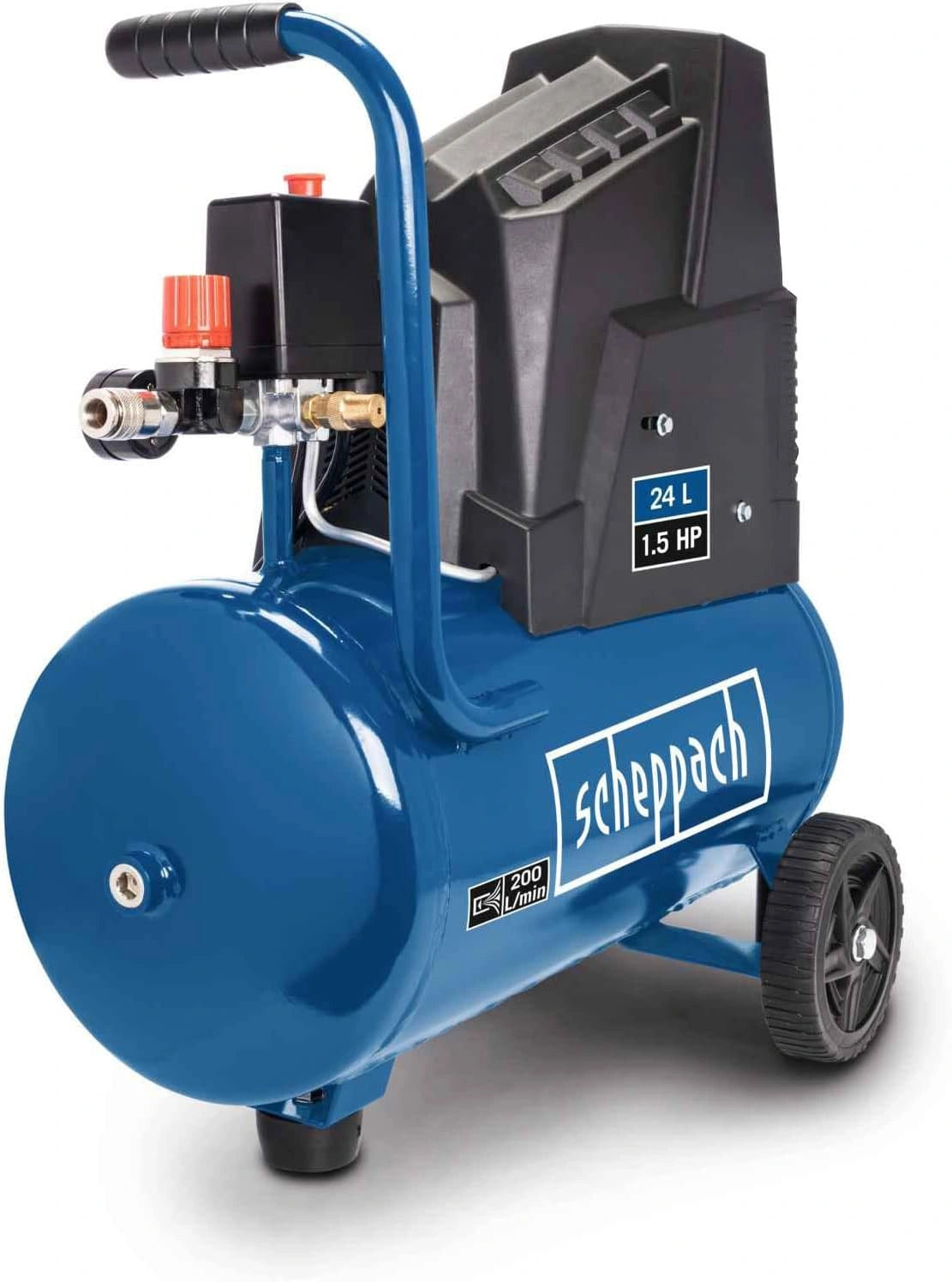 Kompresor Scheppach HC30ox 24 l, 1100 W, niebiesko-czarny